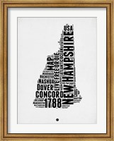 Framed New Hampshire Word Cloud 2