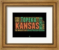 Framed Kansas Word Cloud 1