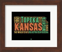 Framed Kansas Word Cloud 1