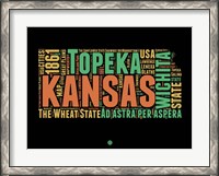 Framed Kansas Word Cloud 1