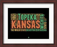 Framed Kansas Word Cloud 1