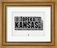 Framed Kansas Word Cloud 2