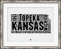 Framed Kansas Word Cloud 2