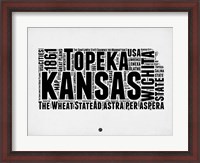 Framed Kansas Word Cloud 2