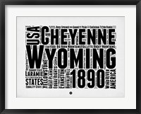 Framed Wyoming Word Cloud 2