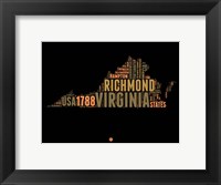 Framed Virginia Word Cloud 1