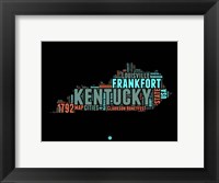 Framed Kentucky Word Cloud 1