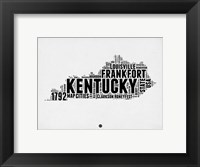 Framed Kentucky Word Cloud 2