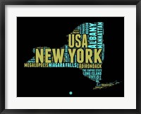 Framed New York Word Cloud 1