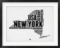 Framed New York Word Cloud 2