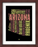 Framed Arizona Word Cloud 1