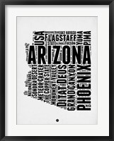 Framed Arizona Word Cloud 2