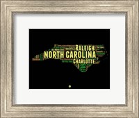 Framed North Carolina Word Cloud 1