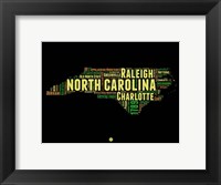 Framed North Carolina Word Cloud 1