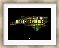 Framed North Carolina Word Cloud 1