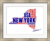 Framed New York Word Cloud Map
