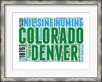 Framed Colorado Word Cloud Map