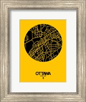 Framed Ottawa Street Map Yellow