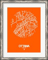 Framed Ottawa Street Map Orange