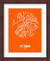 Framed Ottawa Street Map Orange