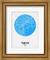 Framed Tokyo Street Map Blue