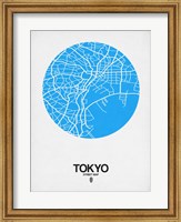 Framed Tokyo Street Map Blue