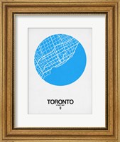 Framed Toronto Street Map Blue