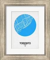 Framed Toronto Street Map Blue