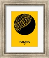 Framed Toronto Street Map Yellow