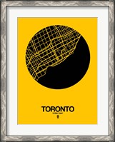 Framed Toronto Street Map Yellow