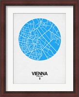 Framed Vienna Street Map Blue