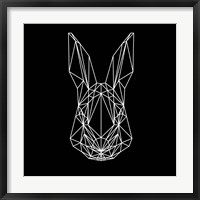 Framed Rabbit on Black