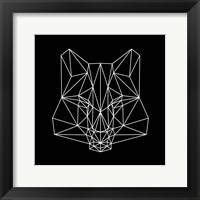 Framed Fox on  Black