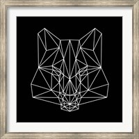 Framed Fox on  Black