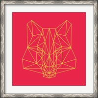 Framed Fox on Red