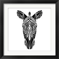 Framed Black Zebra