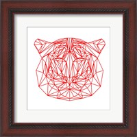 Framed Tiger on White