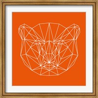 Framed Orange Bear Polygon