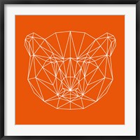 Framed Orange Bear Polygon