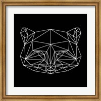 Framed Black Raccoon Polygon