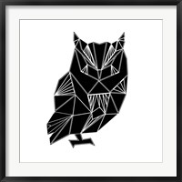 Framed Black Owl Polygon