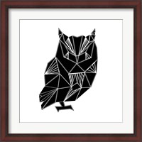 Framed Black Owl Polygon