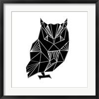 Framed Black Owl Polygon