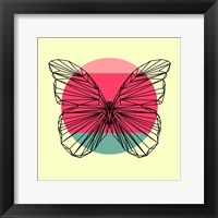 Framed Butterfly and Sunset