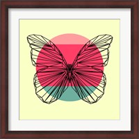 Framed Butterfly and Sunset