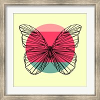 Framed Butterfly and Sunset