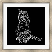 Framed Smart Cat Polygon