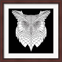 Framed White Owl Mesh