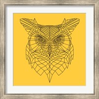 Framed Yellow Owl Mesh