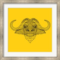 Framed Yellow Buffalo Mesh